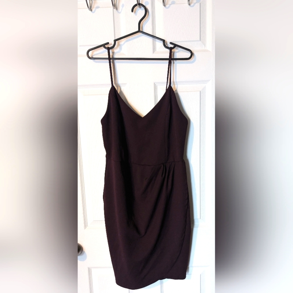 Dark Violet Tulip Hem Dress